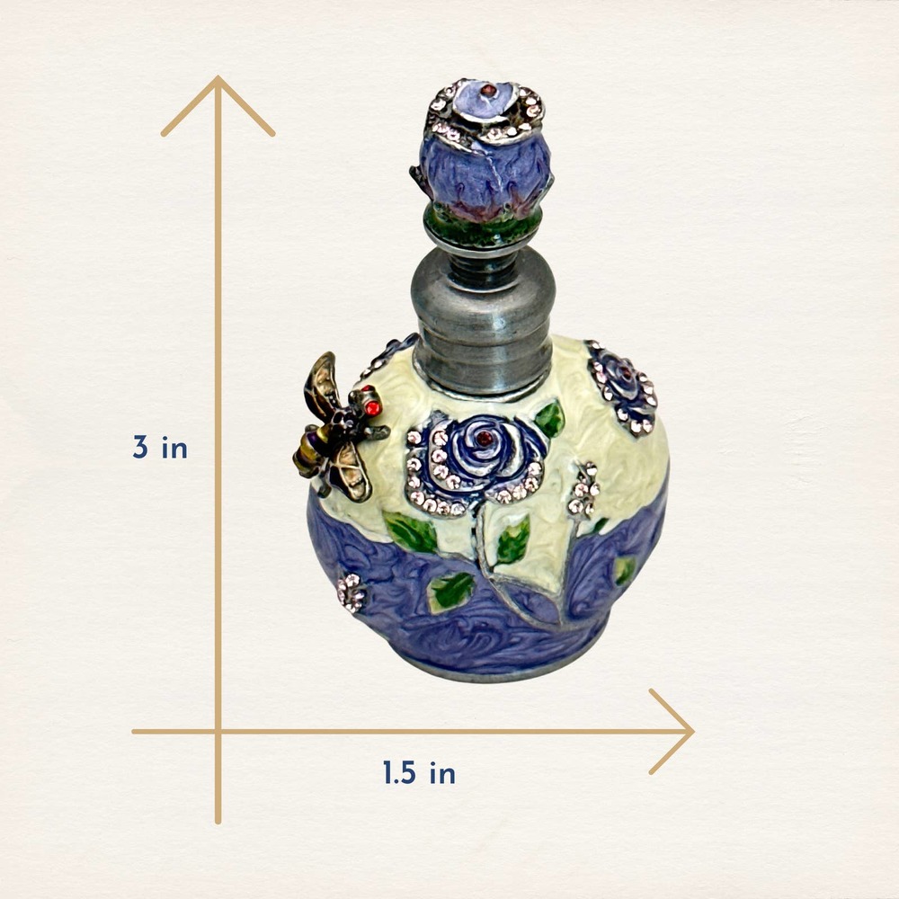 Evenchae Bee & Roses Glass Perfume Bottle, 6 ml, Empty - w/Gift Bag - Picture 6 of 14